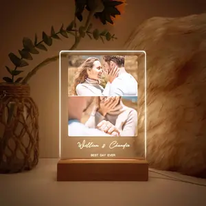 Custom LED Photo Light - Perfect Gift for Couples, Unique Anniversary Present, Personalized Photo Collage, Ideal for Men, Women, Mom, Dad Gift Wrapping valentine day birthday gift