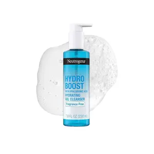 Gentle Foaming Facial Cleanser with Hyaluronic Acid, Neutrogena Hydro Boost, Fragrance-Free, 7.8 fl. oz - Moisture, Cleansing Gel Hydrating