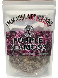 Immaculate Herbs Purple Seamoss - Vibrant Purple Color for Enhancing Your Space - Versatile Decorative Addition from Tanzania