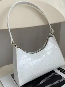 White Crocodile Women Shoulder Bag