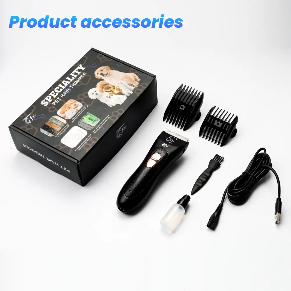 Pet Clippers for Dog Hair Grooming Low Noise, Rechargeable Cordless Cat Shaver with Ceramic Blade,Portable Pet Hair Trimmer for Matted & Long Hair