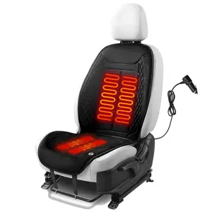 Universal Soft Plush Heated Car Seat Cover with 3 Heating Levels, Heated Car Seat Cushion for SUV Truck RV Van - Winter Seat Warmer for Vehicle