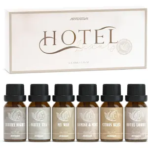 Hotel Diffuser Oils Gift Set, Luxury Fragrance Oil Blend, Hotel Scent Essential Oils for Diffuser, Jasmine & Mint, White Tea, Citrus Bliss, Gift for Women and Men