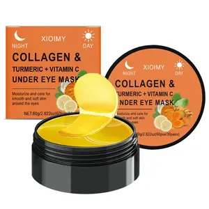 60pcs Collagen Turmeric & Vitamin C Eye Mask, Intense Moisture, Brightening, Firming, Suitable All Skin Types, Deep Hydration