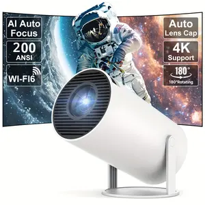 HY300 Pro Mini Portable Projector with WiFi 6, BT 5.0, Screen Adjustment, 180 Degree Rotation, Built-in Android 11.0 OS