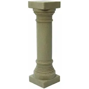 EMSCO Group Greek Column Statue – Natural Sandstone Appearance – Made of Resin – Lightweight – 32” Height