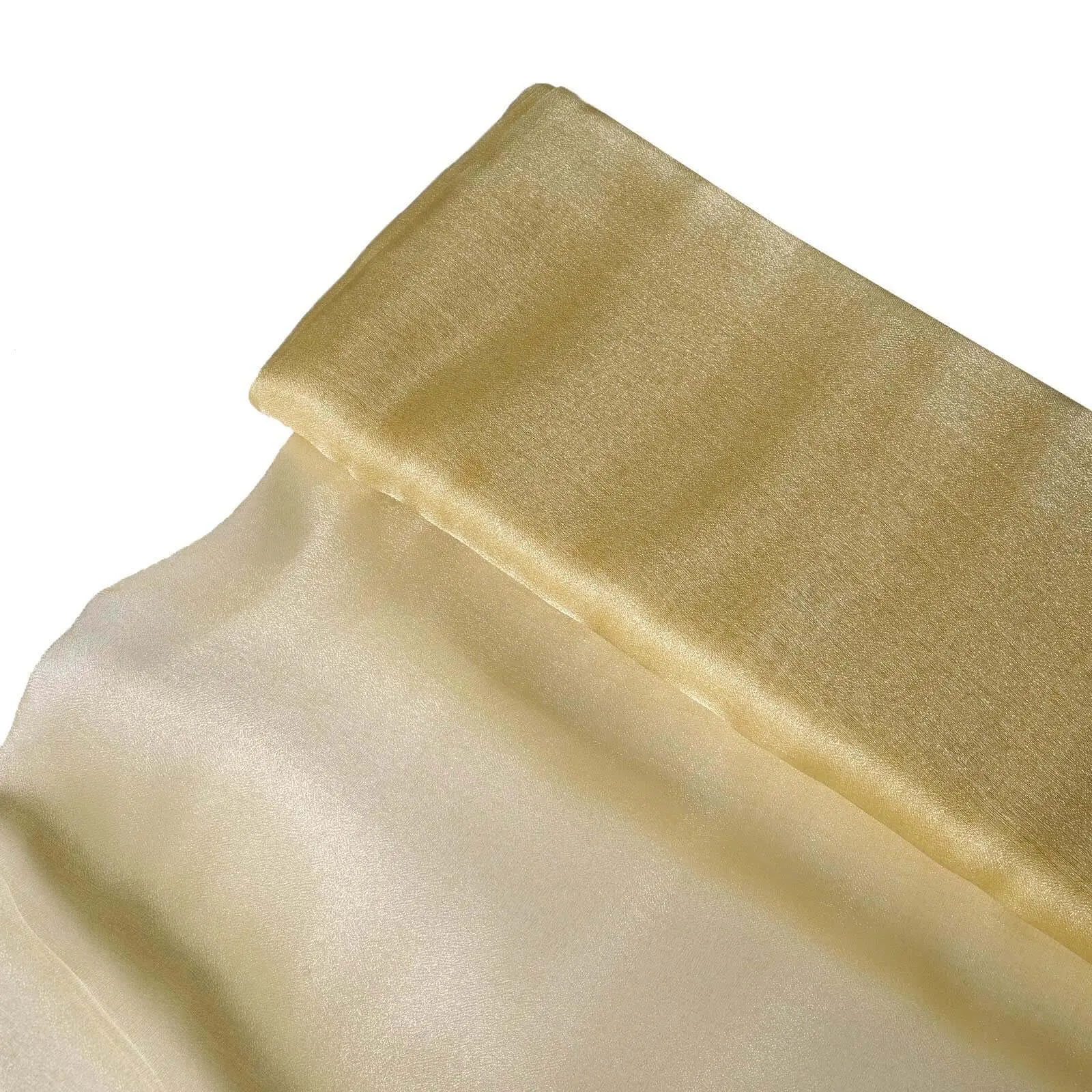 Champagne Solid Sheer Chiffon Fabric Bolt - 54"x10yd, DIY Voile Drapery Fabric for Backdrop Draping, Gowns, Arches, Walls, Flower Bouquet Wrapping, Crafts, Tables, Creativity