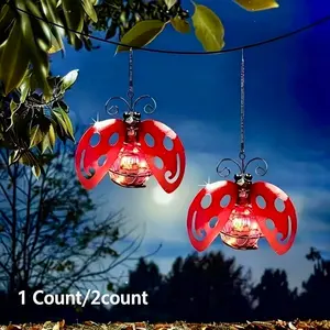 Solar Beetle Pendant Light, Outdoor Garden Lamp, Courtyard Hanging Lantern, Decorative Lighting for Gardens, Lawns, Trees, Gifts