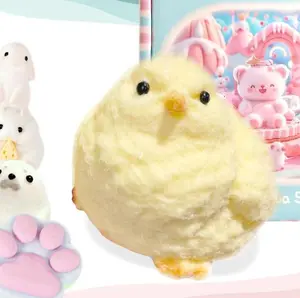 1pcs Handmade Chick Squishy Toys Ultra Soft squishies Fidget Toys Silicone Squeeze Toys for Stress Relief ( Chicken )