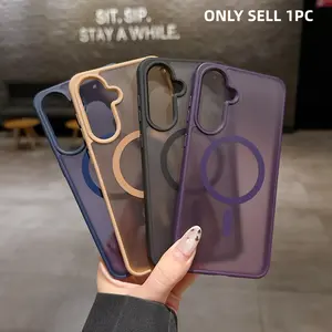 Anti-Drop Matte Phone Case for Samsung Galaxy A07 A17 A35 A36 A37 A55 A56 A57 A16 4g/5g, Shockproof Protective Magnetic Cover, No Wireless Charging