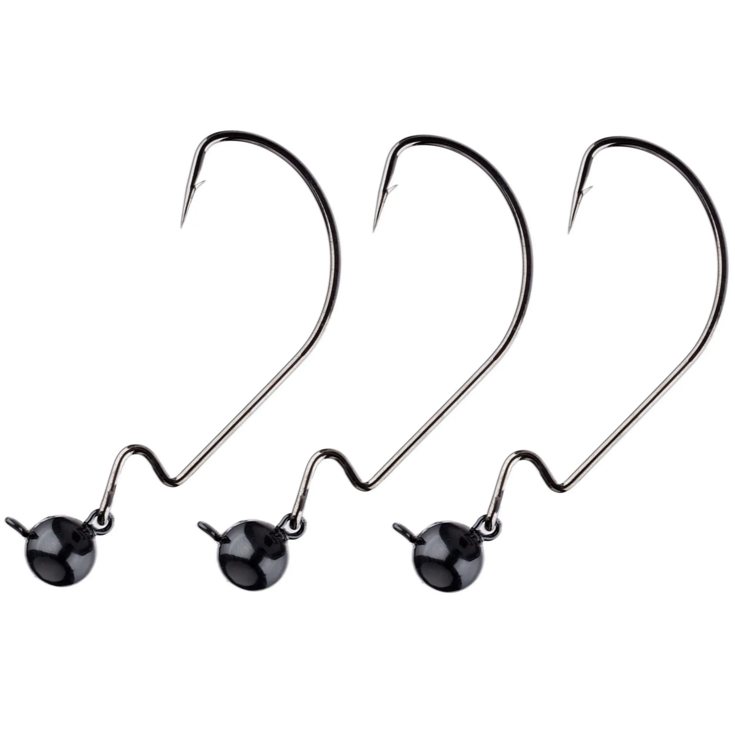 Reaction Tackle Jig Heads, 3-Pack Tungsten Football Swing Jigs for Bass Fishing, Versatile Freshwater Artificial Fishing Lure, Fishing Jigs
