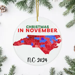 Trump 2024 North Carolina Election Map Ornament