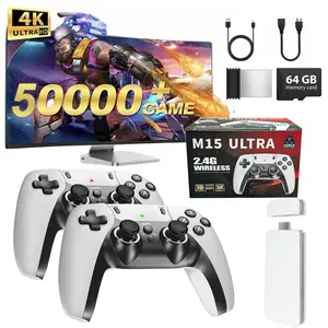 M15 ultra 4K gaming stick video game console with built-in 50000 retro handheld games suitable for GBA/SFC/arcade games as a gift for boys