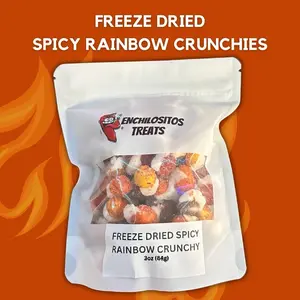 Spicy Freeze Dried Rainbow Crunch Candy - Enchilositos (Sweet Snack Candies) Crunchy chili