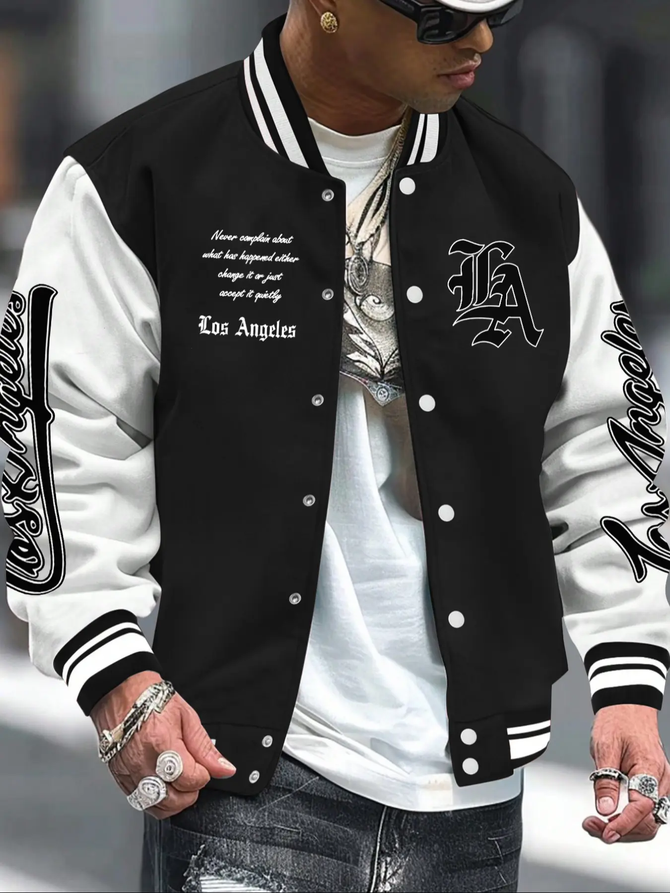 Men's Baseball Jacket Colorblock Letter Print Long Sleeve Pilot Coat Outerwear, Sports Casual Jacket, Casual Sporty Fitted Campus Style, Comfortable Daily Wear, Menswear Workout Jacket