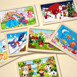 30 pieces of wooden puzzle for children, animals, dinosaurs,car, wooden flat puzzle for kindergarten, intellectual toys to improve hands-on ability, Training Brain Development, Jigsaw Puzzle, Montessori Puzzles Gift, gifts