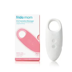 Frida Mom 2-in-1 Lactation Device, Multiple Modes of Heat for Clogged Milk Ducts, Increase Milk Flow, Breast Engorgement - USB Cord Included, White