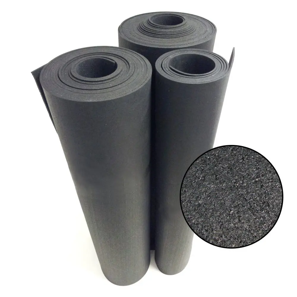 Rubber-Cal Rubber Flooring Rolls - Black Rubber Mat - 6mm