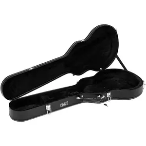 GLARRY Portable Electric Guitar Hard Shell Case Microgroove Bulge Surface Deluxe Guitar Case Black