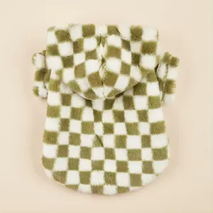 Plaid Pattern Pet Sweatshirt, Cute Pet Hoodies Coat for Small Medium Dogs & Cats, Warm Pet Coat for Autumn & Winter, Husky Clothes