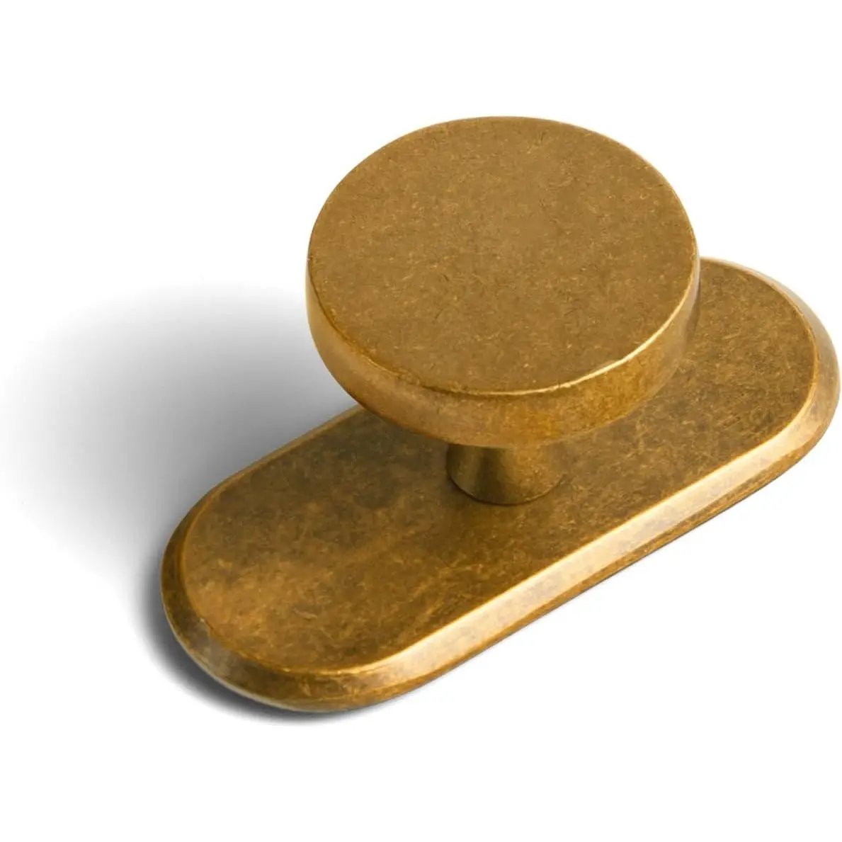 6 Pack Antique Brass Cabinet Knobs with Backplates, Vintage Drawer Knobs for Dresser, Mid Century Modern Kitchen Cabinet Pulls, Aged Bronze Decorative Furniture Hardware for Cupboard