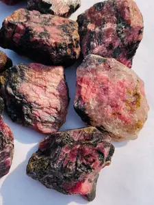 1pc Natural Rhodochrosite Crystal Stone, Irregular Shape, Home Office Decor, Jewelry Making, Boho Style, Real Form, Geometric Aesthetic