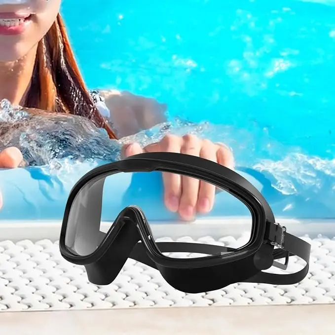 Adult Swim Goggles, Waterproof Anti-Fog Swim Goggles with HD Clarity, Comfortable Soft Seal Swim Eyewear for Long Use, Training Pool Activity Eyewear for Adults, Clear Underwater Vision Eyewear