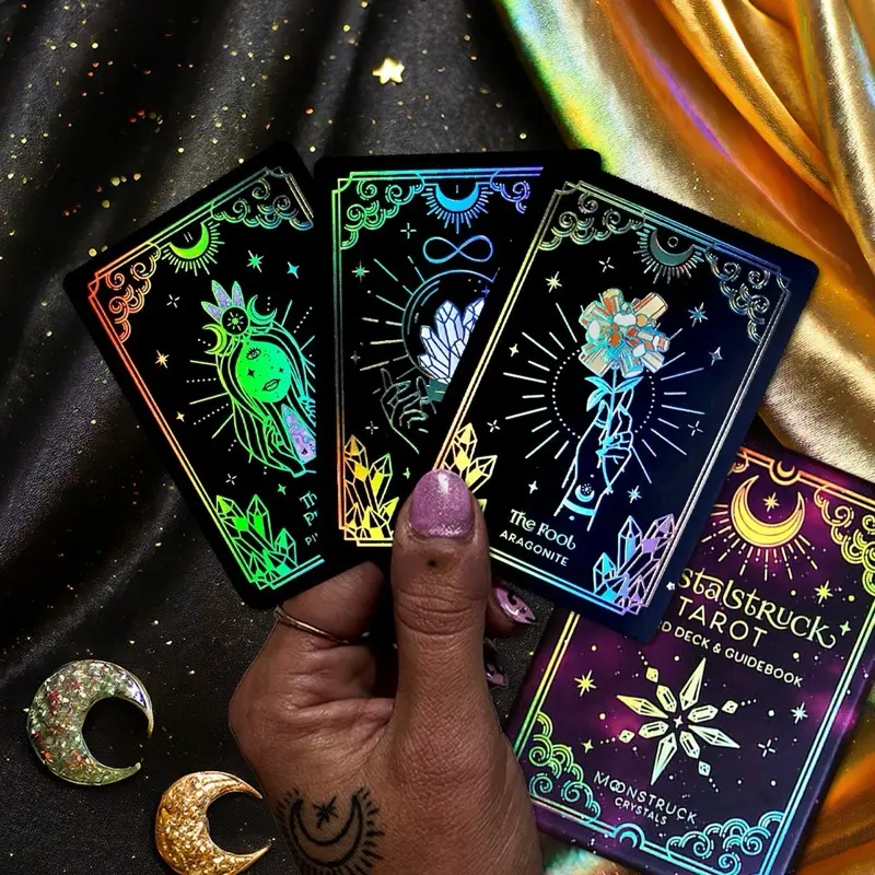 MINI GOLD Crystalstruck Tarot Card Deck (Limited Edition) crystal tarot card game unique