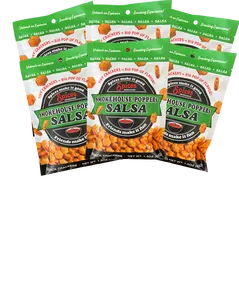 Smokehouse Poppers Seasoned Oyster Crackers - Salsa Flavor with Addictive Crunch - 1.5 oz Grab and Go - 6 ct. or 12 ct.