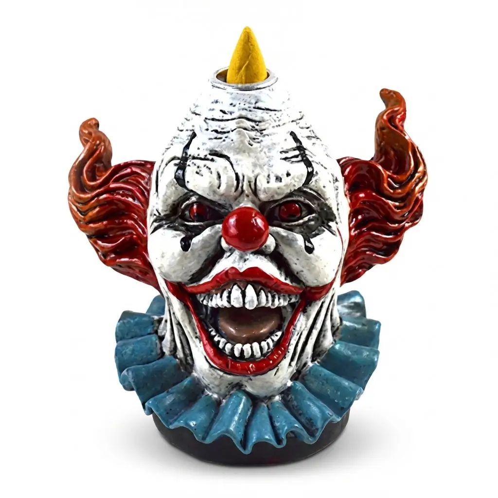 Clown Backflow Incense Burner 5 1/4" — Dark Gothic Cone Burner