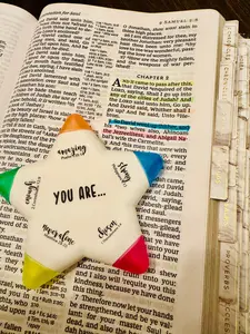 You Are Scripture Star Bible Highlighter - Bible Highlighter Star - No Bleed Through Highlighter - Bible Safe - Quick Dry Highlighter - Gift