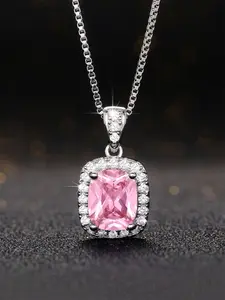 1 Pc Luxury Cubic Zirconia Necklace Pendant For Women For Valentine's Day Gift Engagement Anniversary Party Jewelry