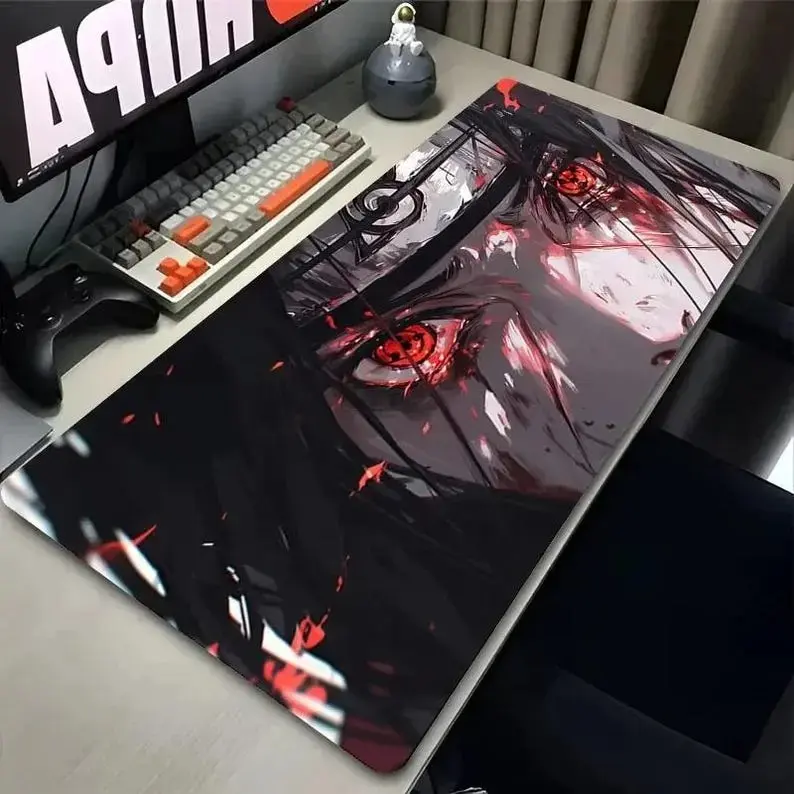 Akatsuki Anime Mouse Pad Black & White Naruto Desk Mat-Desktop Gaming Pad-Home Office Gifts-PC Gaming Mouse Pad