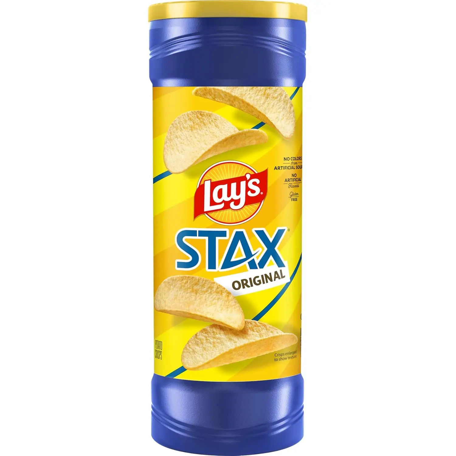 Potato Crisps Chips, Original, Gluten Free, 5.75 Oz Canister Pack