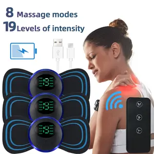 Electric Neck Massager - Low-Frequency Muscle Stimulator with Patches, USB-Powered Electronic Accessory for Cervical, Back Relief