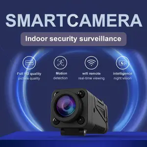 Full HD Mini V99AI Wireless Security Camera Night Vision Motion Detection Voice Recording Capability Built-In AP Hotspot No Internet Needed Easy Install Cloud Storage For Home Apartment Garage Porch Baby Pet Black Wireless Surveillance Camer