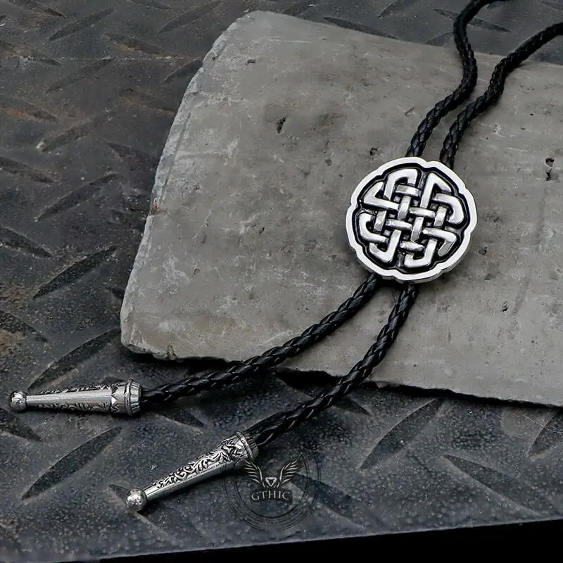 GTHIC Celtic Knot Alloy Viking Bolo Tie Fashion Jewelry Accessories for Men Women Birthday Gift