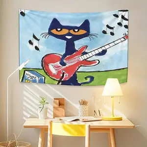 This pete the cat Inspiration Tapestry, Funny Tapestry, is perfect for adding a touch of style to college dorms, living rooms, classrooms, bars, and home decor. It is an ideal holiday gift