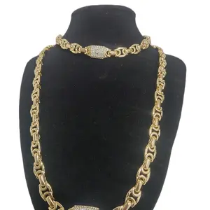 set de cadena y manilla de  oro laminado xp