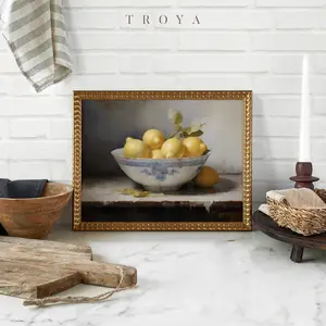 Housewarming Gift Vintage Wall Art, Farmhouse Wall Decor, Still Life Kitchen Printing, Unframed, Room Decor, Wall Hanging, Vintage Lemon Print