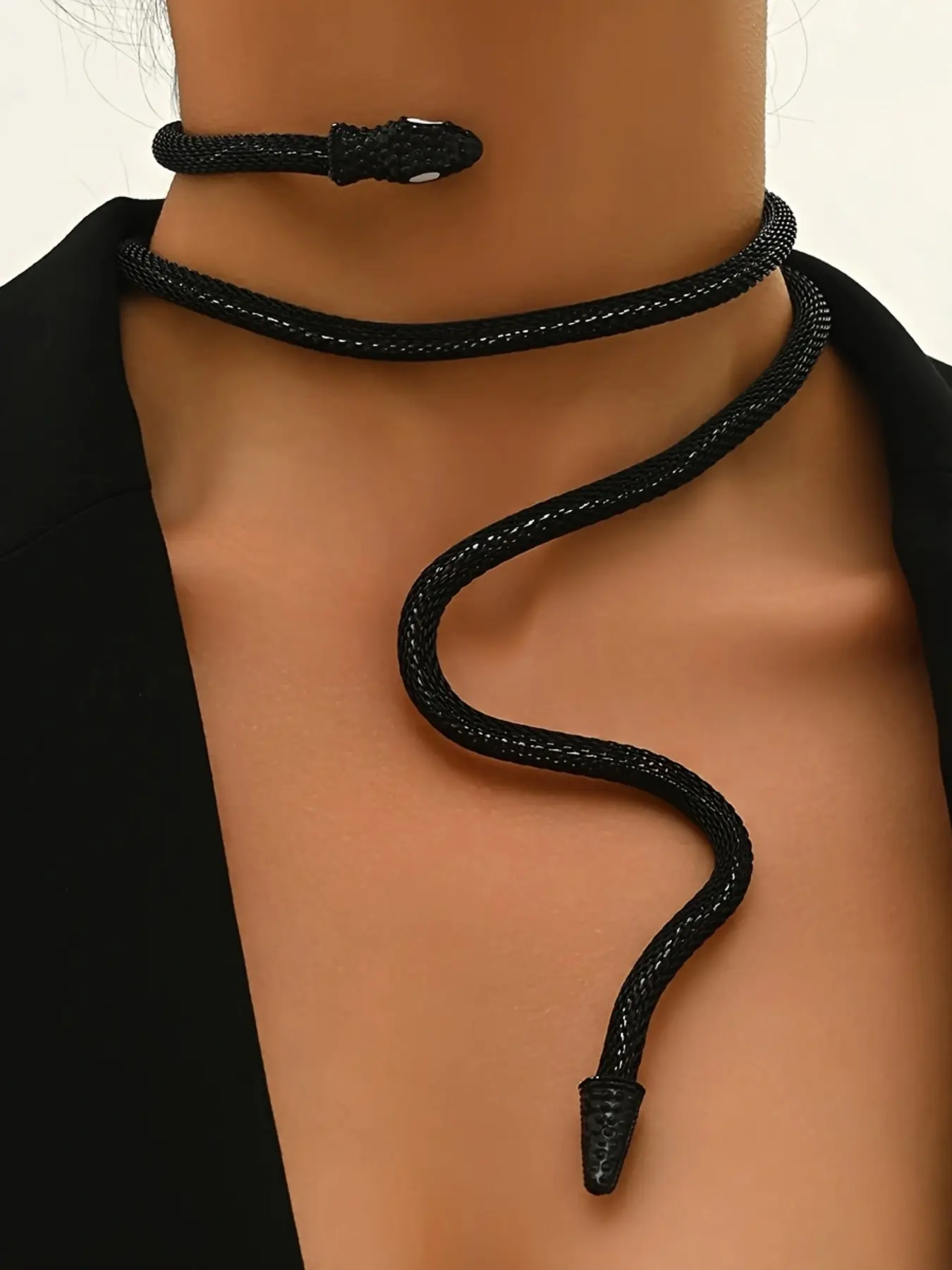 Gothic Snake Alloy Necklace Adjustable Fashion Classic High-End Style, Perfect Halloween Jewelry Gift for Family Friends Party Wear, Gothic Witch Jewelry