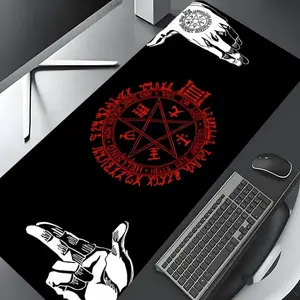 Gothic Occult Pentagram & Ritual Hands | Large Non - Slip Desk Mat Large Gaming Mouse Pad Office Mouse Pad Accessory, Stylish Desk Protector with Non-Slip Rubber, Multi-Size for Laptop & Desktop Use Mousepad Design