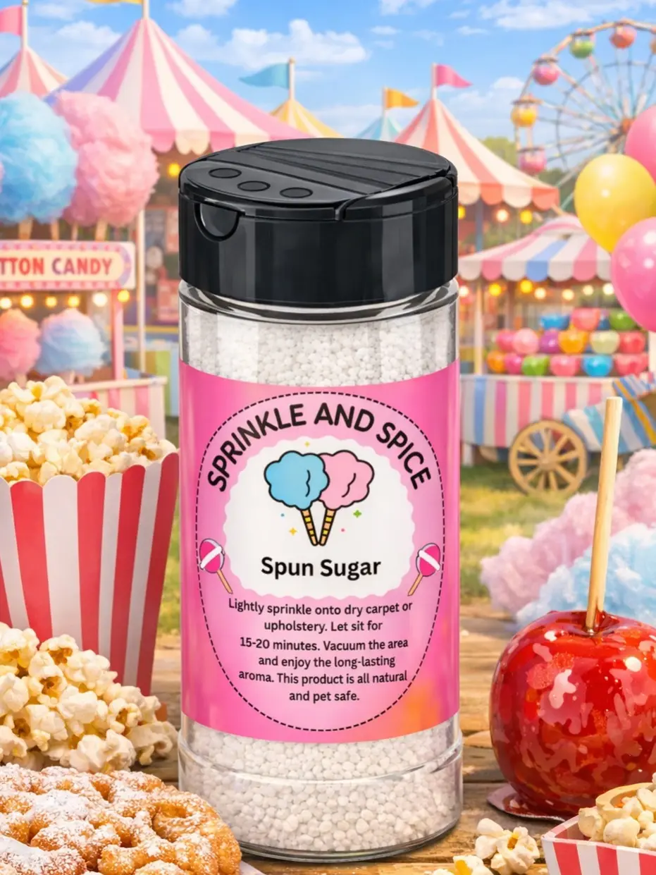 Sprinkle and Spice Spun Sugar Scented Carpet & Upholstery Refreshener Powder, Home Cleaner, Household Care Supply