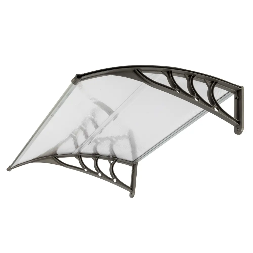 HT-100 x 80 Household Application Door & Window Rain Cover Eaves Canopy White & Gray Bracket, Outdoor, Sun Protection, Sunshade Canopy, Removable Canopy Patio Parasol Solar Parasol