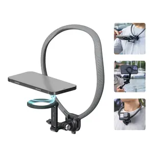PGYTECH CapLock Magnetic Smartphone Neck Mount for iPhone 17/16/15/14 and Android Vlog Selfie Silicone Mount Cameras Accessories Mobile Cellphone Mobile