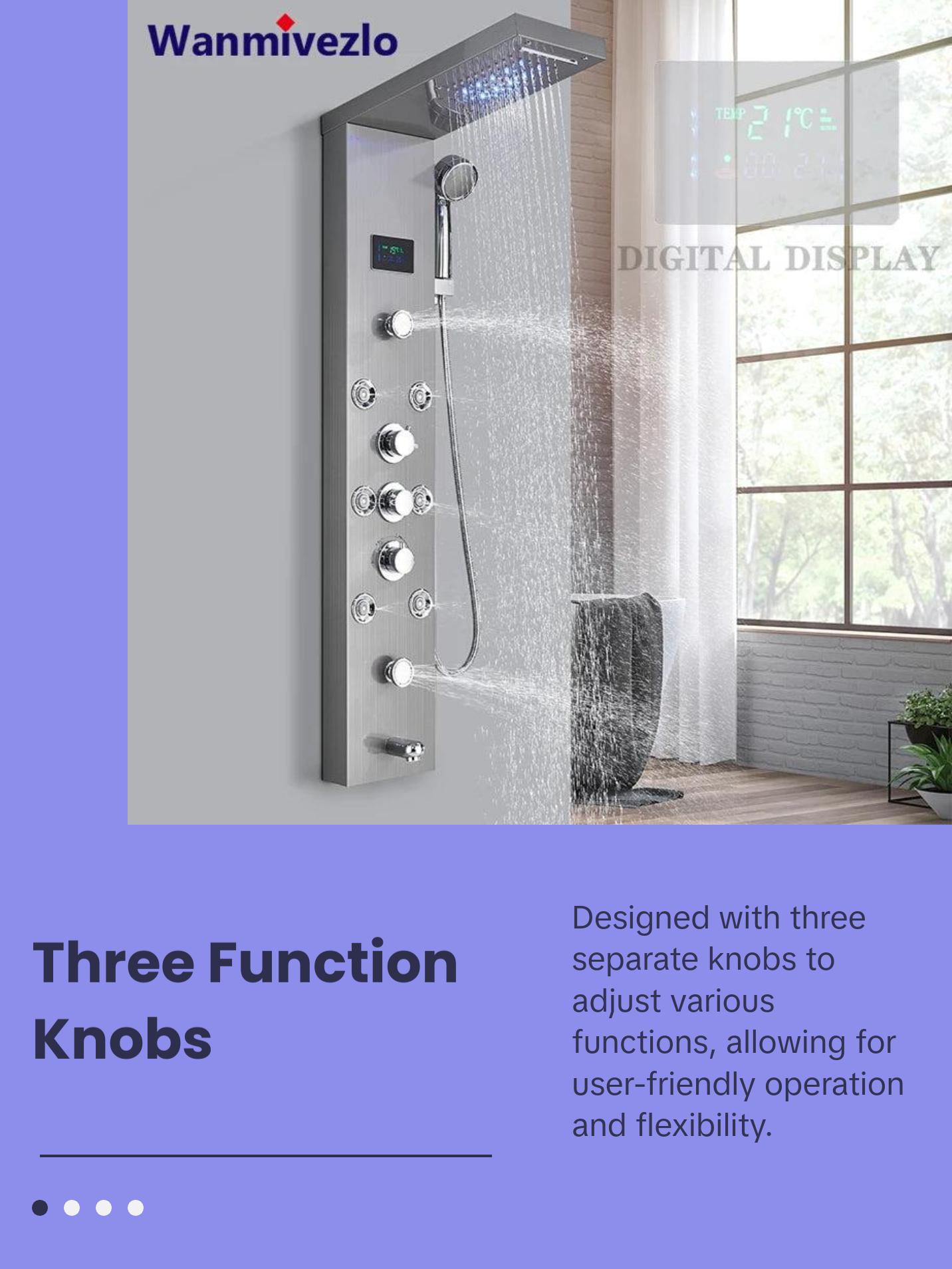 LED Rainfall Shower Panel System