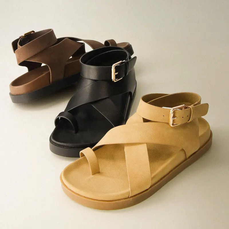 2270 Men Sandals Adjustable Strap Brown Summer Sandals 2270 Men Sandals Adjustable Strap - Etsy main image 4