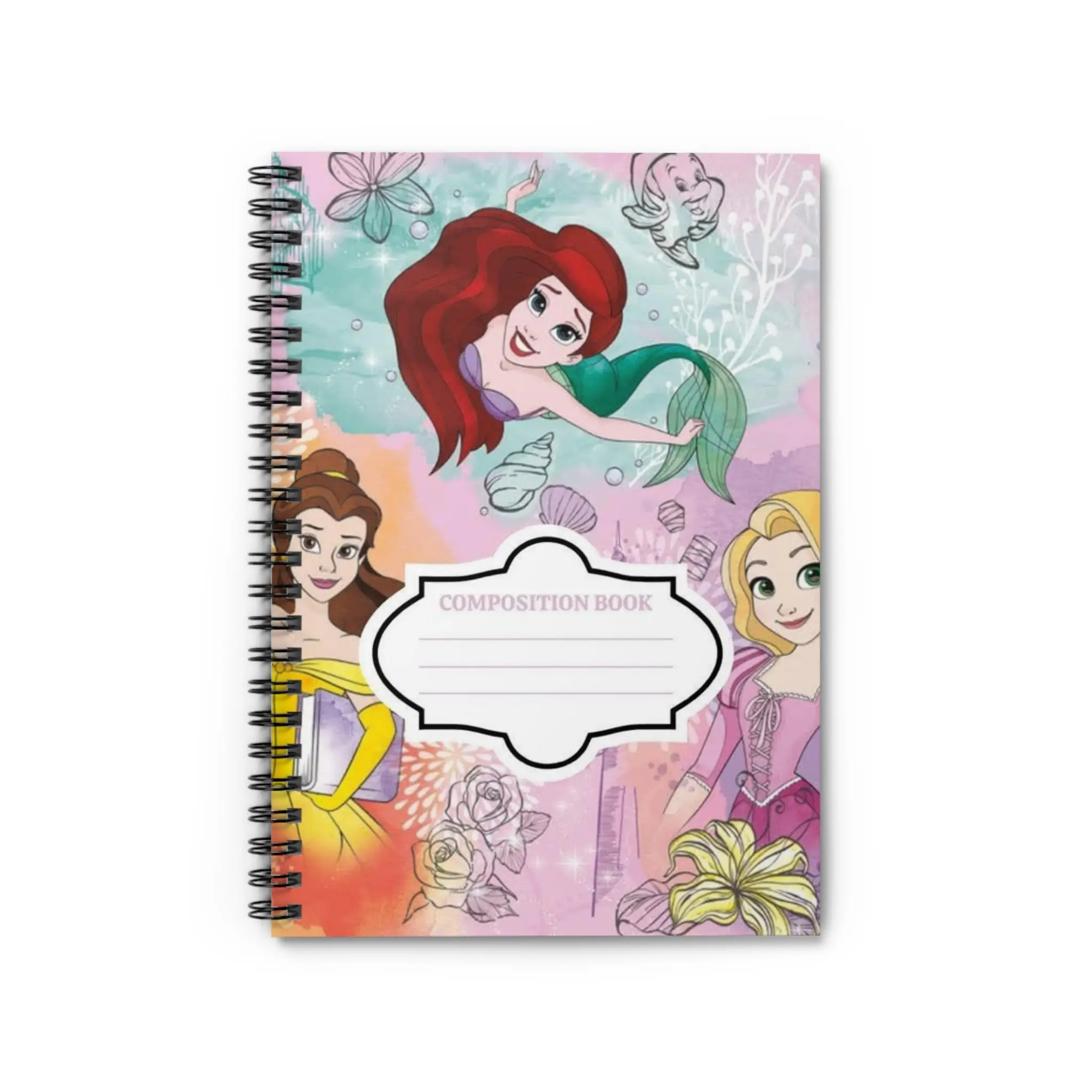Princess Spiral Notebook — Ruled Composition Book for Kids & School