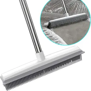 Multi-Component Pet Hair Removal Broom, Efficient Floor Cleaning Tool, Rubber Brush & Sink Design, Portable Carpet Care for Home Use, Household Cleaning Tool, Soft Bristle Broom