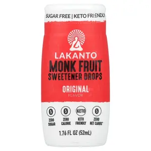 Lakanto Monkfruit Sweetener Drops, Original , 1.76 fl oz (52 ml)